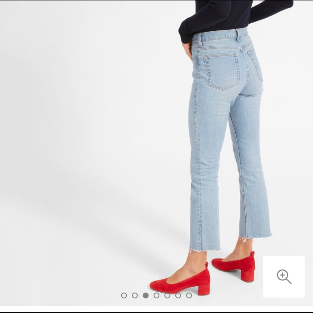 Everlane kick crop jeans in light blue wash